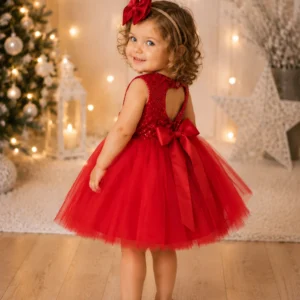 Red Sequin Tutu Dress