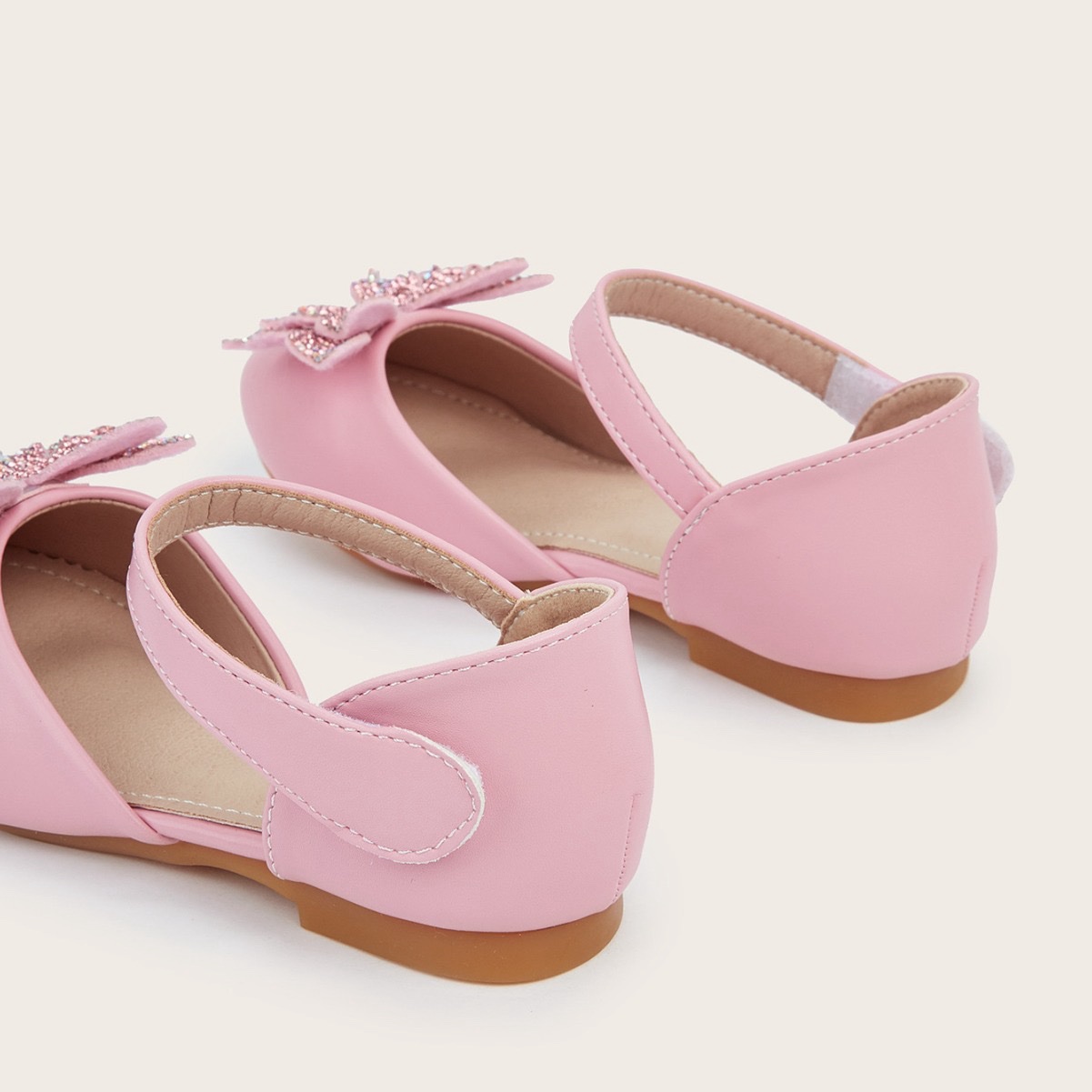 Pink Butterfly Sparkle Flats - Image 2