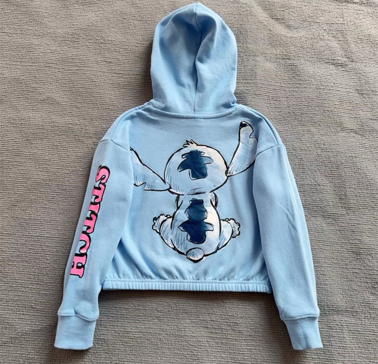 Stitch Aloha Blue Hoodie - Image 4