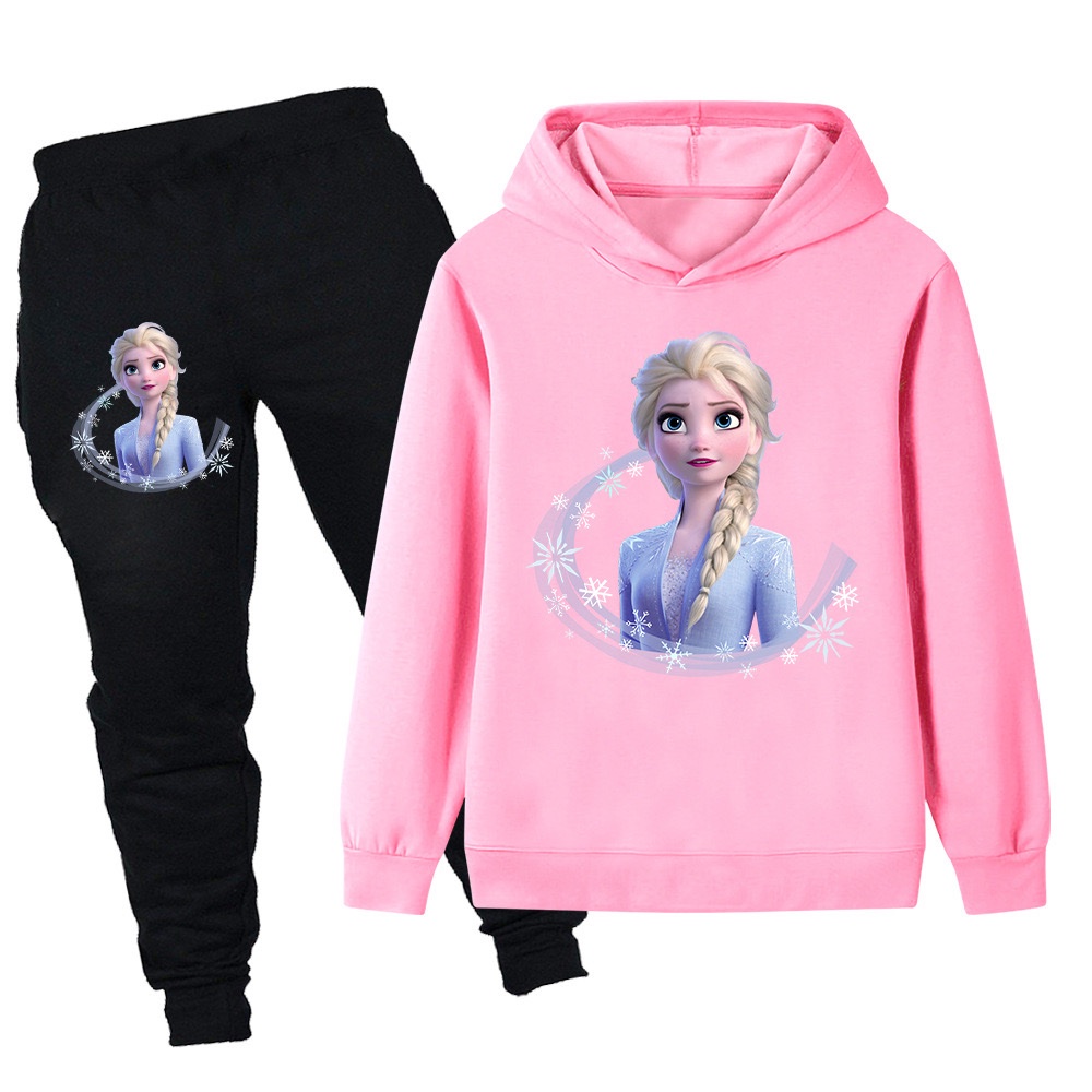 Frozen Elsa Pink Hoodie & Jogger Set