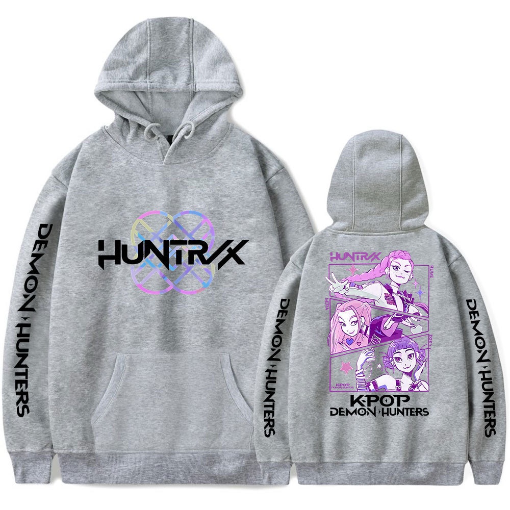 K-Pop Demon Hunters black Hoodie – Anime Graphic Pullover