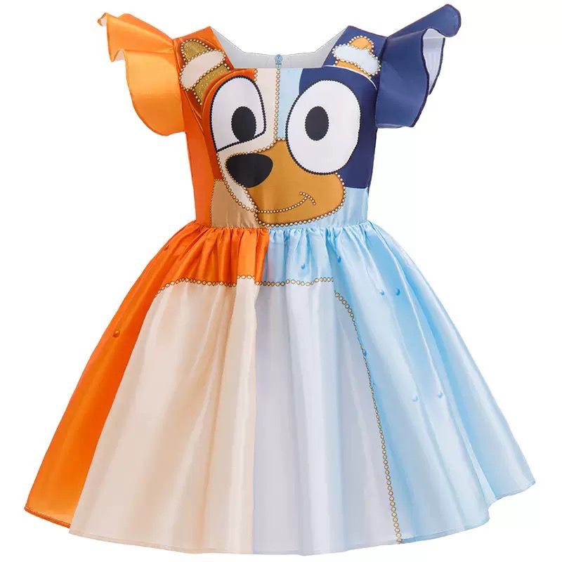 Bluey & Bingo Inspired Girls Dress - Image 3