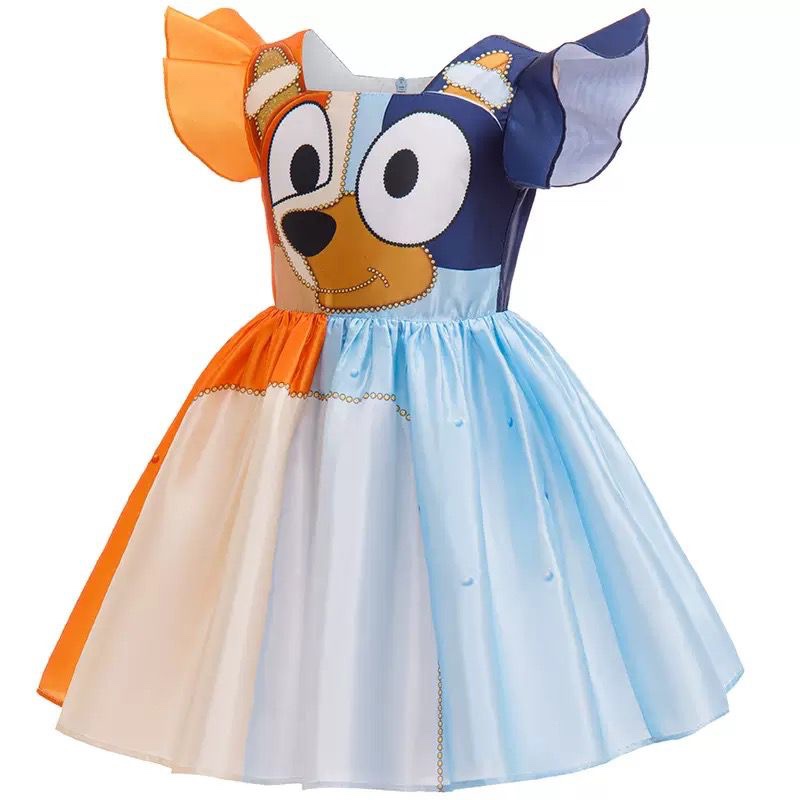 Bluey & Bingo Inspired Girls Dress - Image 2