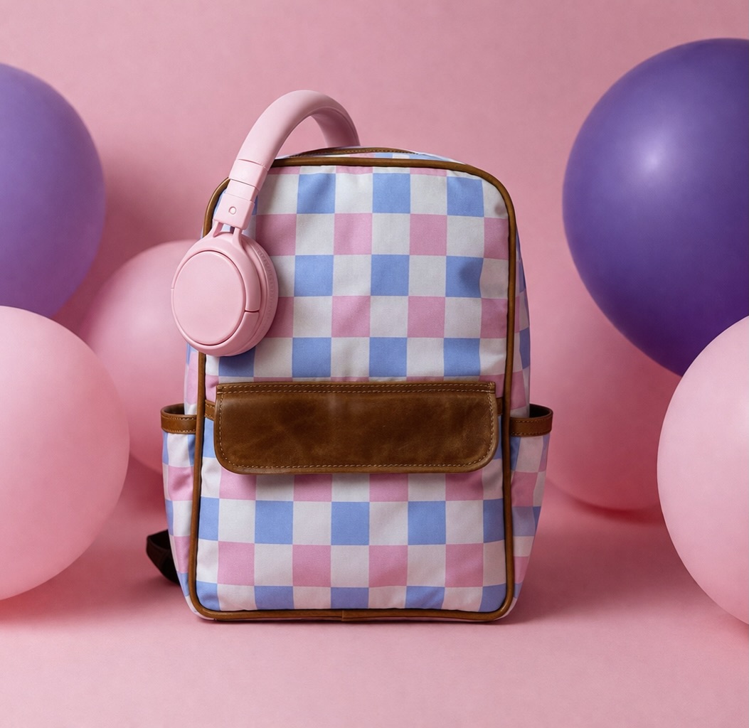 Kids Backpack - The Pastel Gingham