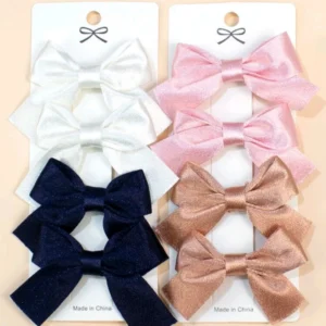 8x Silk Hair Clips Set